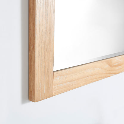 Cortes 72" Rectangular Bathroom Vanity Barndoor Wall Mount Mirror in Pine