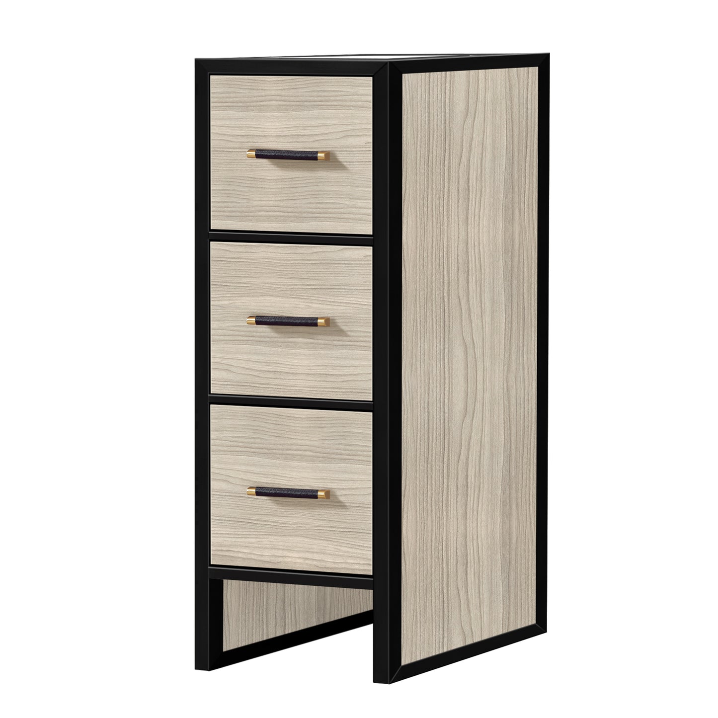 Toledo 12" Light Walnut Storage Cabinet for Bathroom and Living Room