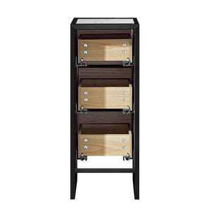 Toledo 12in. Light Walnut Storage Cabinet with 3 Drawers for Bathroom and Living Room