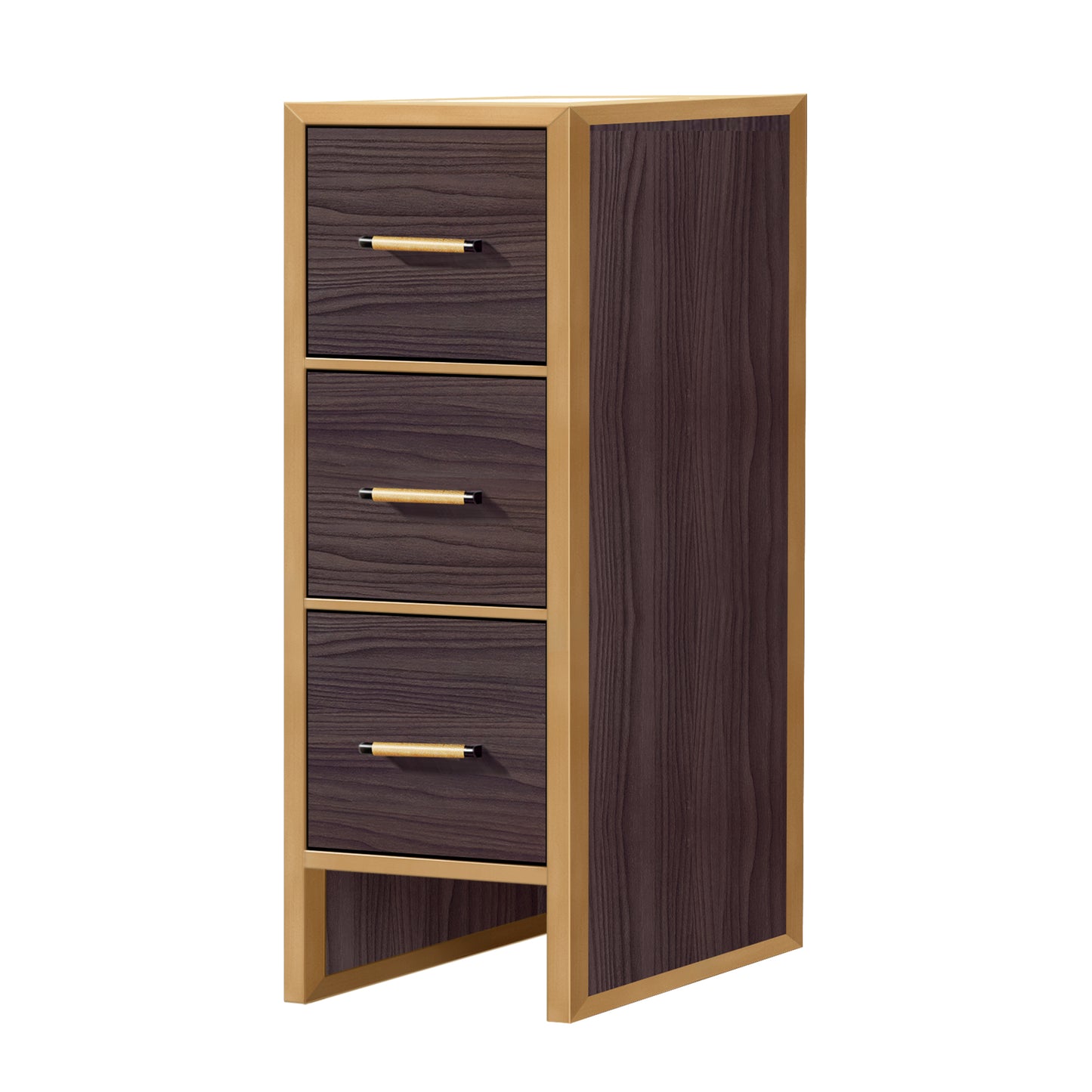 Toledo 12" Light Walnut Storage Cabinet for Bathroom and Living Room
