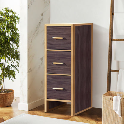 Toledo 12" Light Walnut Storage Cabinet for Bathroom and Living Room