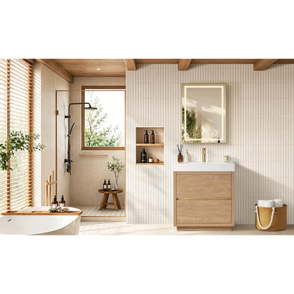 Huesca 30" Single Sink Bath Vanity in North American Oak