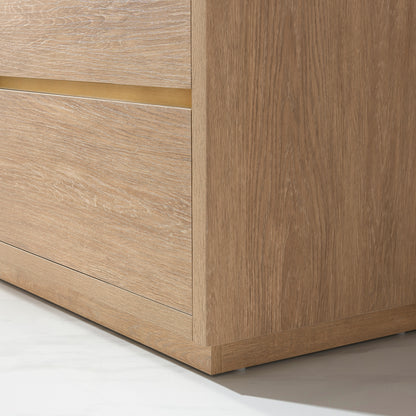 Huesca 30" Single Sink Bath Vanity in North American Oak and Mirror