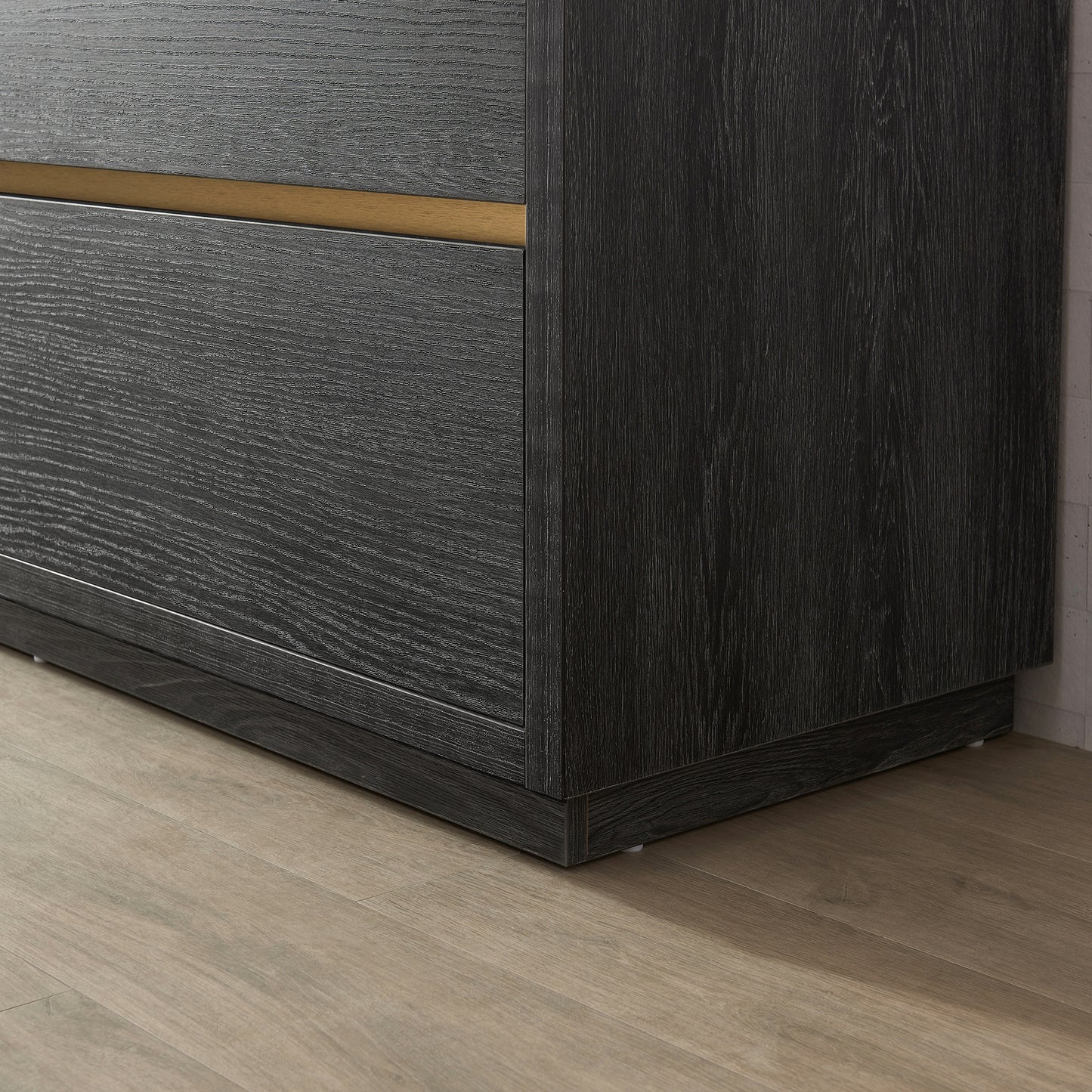 Huesca 84" Double Sink Bath Vanity in North American Black Oak with White Composite Integral Square Sink Top