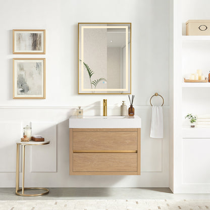 Palencia 30" Single Sink Wall-Mount Bath Vanity in North American Oak