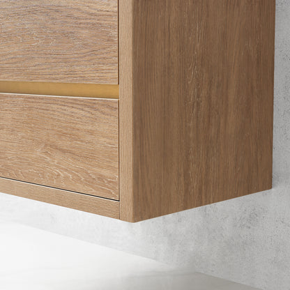 Palencia 30" Single Sink Wall-Mount Bath Vanity in North American Oak