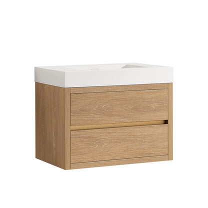 Palencia 30" Single Sink Wall-Mount Bath Vanity in North American Oak