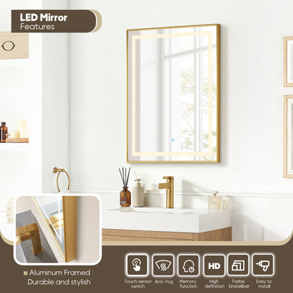 Palencia 30" Single Sink Wall-Mount Bath Vanity in North American Oak and Mirror