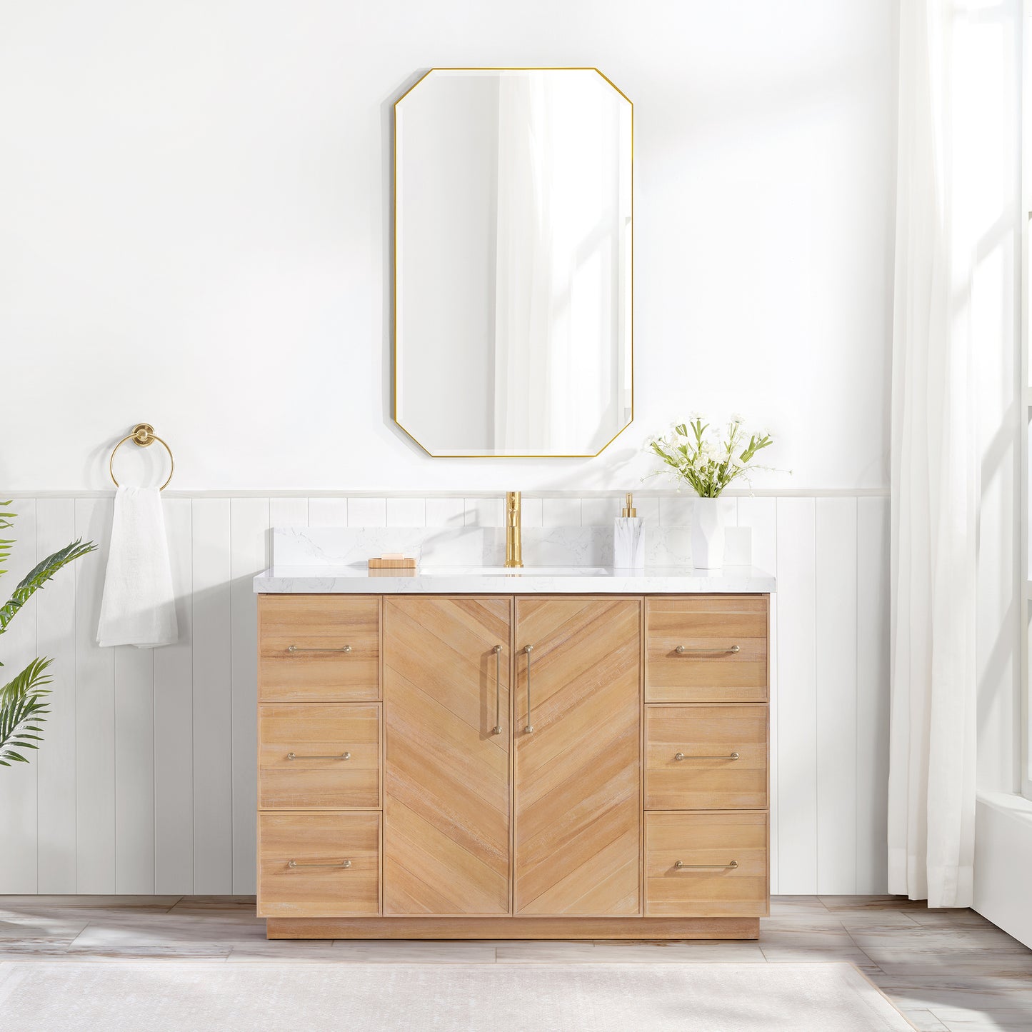 Karachi 48" Single Sink Bath Vanity in Acacia Classic Gray
