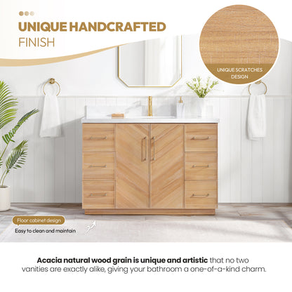 Karachi 48" Single Sink Bath Vanity in Acacia Classic Gray