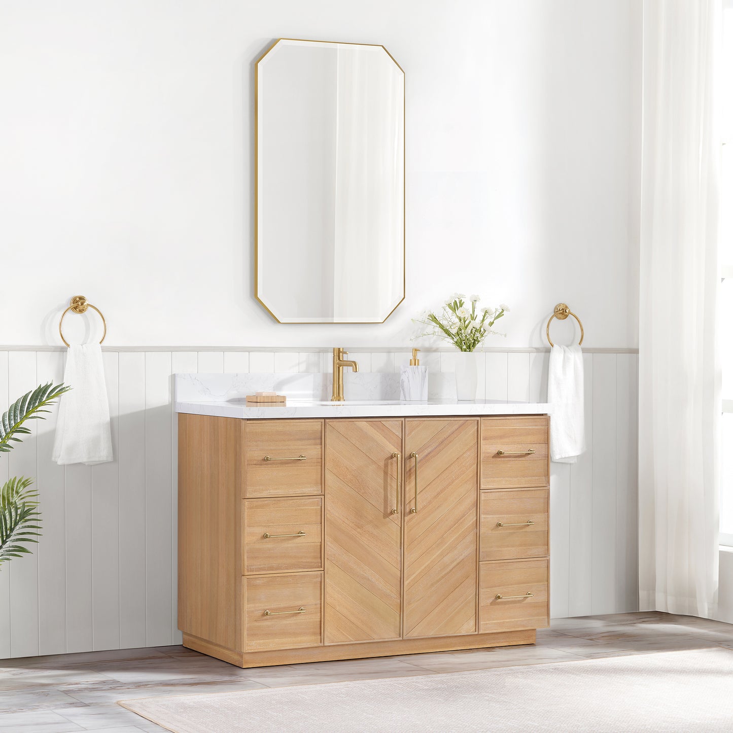 Karachi 48" Single Sink Bath Vanity in Acacia Classic Gray