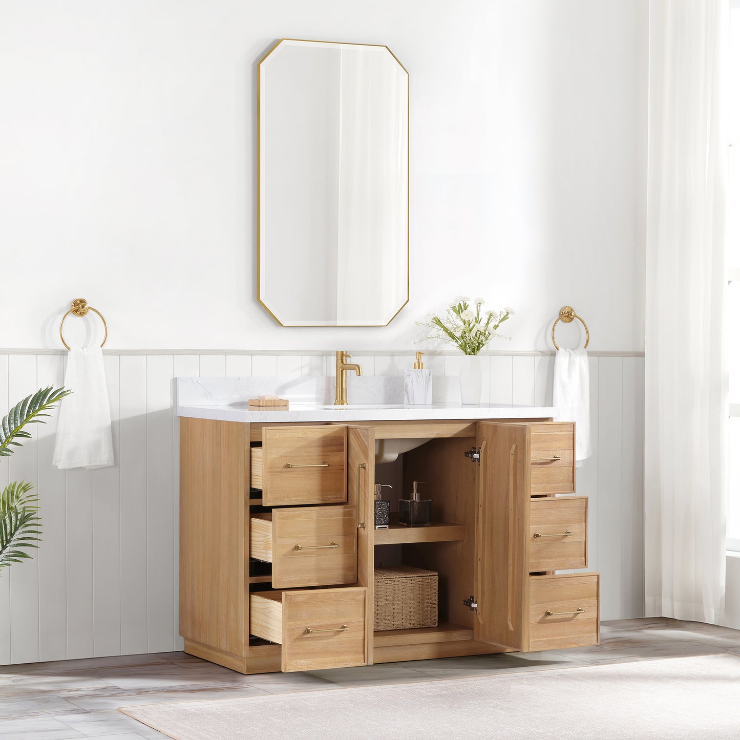 Karachi 48" Single Sink Bath Vanity in Acacia Classic Gray
