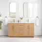 Karachi 60" Double Sink Bath Vanity in Acacia Classic Gray