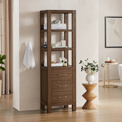 León 22" Spruce Aged Brown Storage Cabinet
