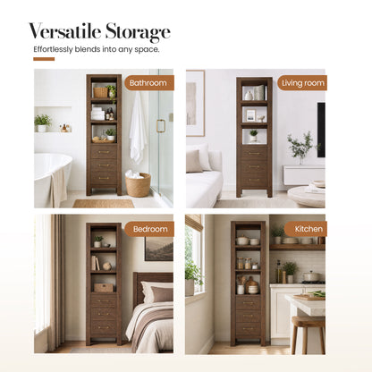 León 22" Spruce Aged Brown Storage Cabinet