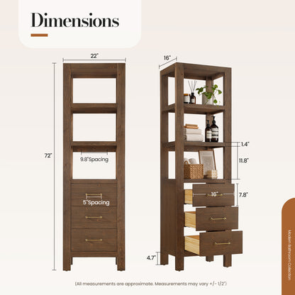 León 22" Spruce Aged Brown Storage Cabinet