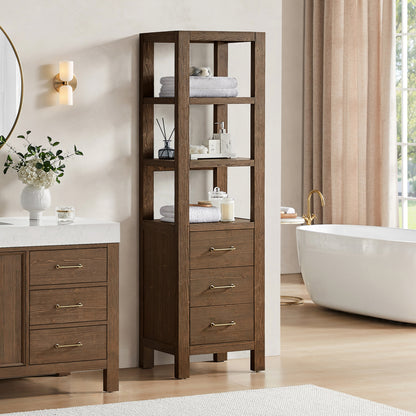 León 22" Spruce Aged Brown Storage Cabinet