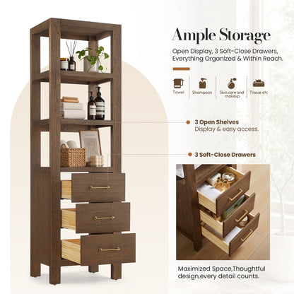 León 22" Spruce Aged Brown Storage Cabinet