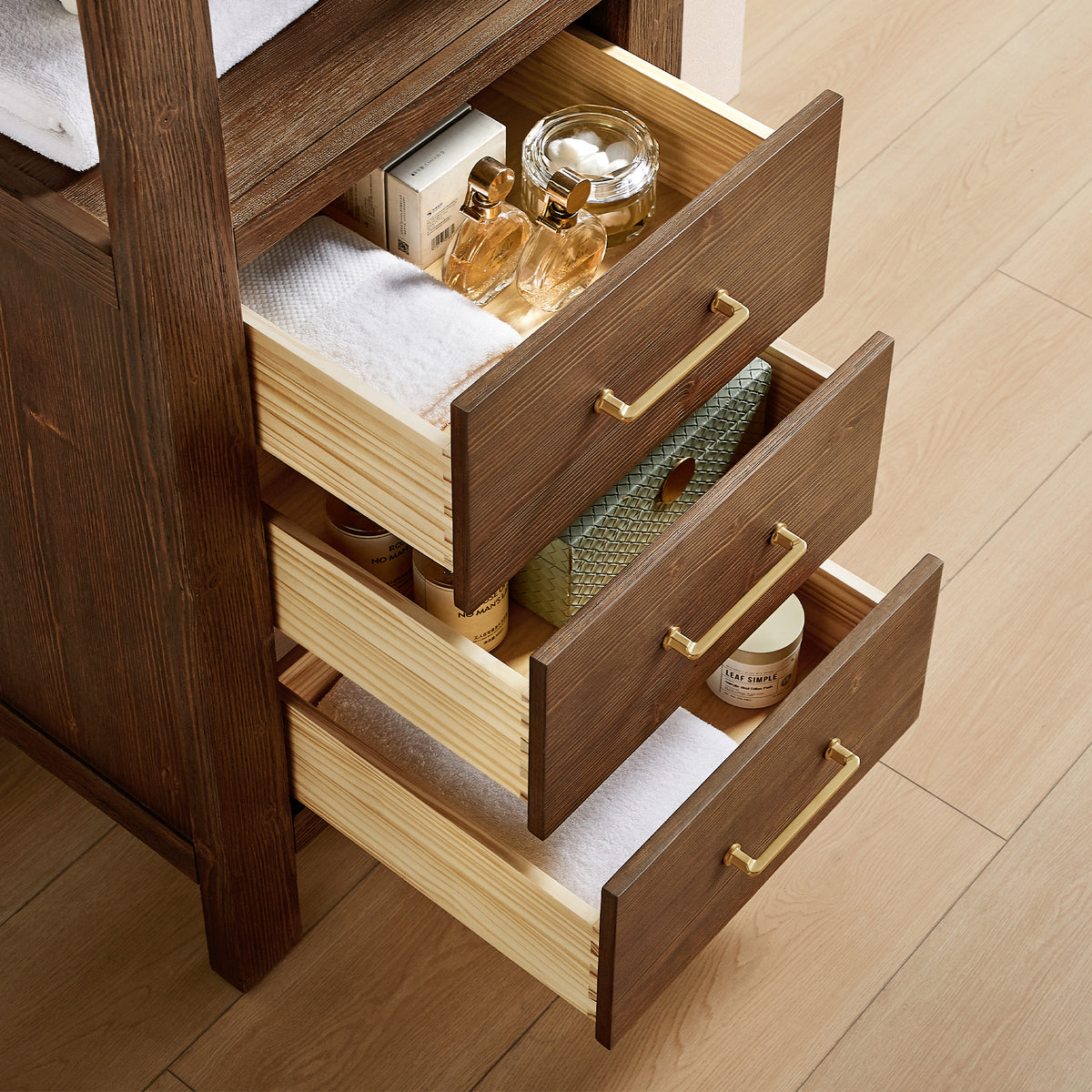 León 22" Spruce Aged Brown Storage Cabinet