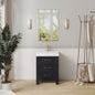 León 24" Free-standing Single Bathroom Vanity in Fir Wood Black