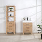 León 24" Free-standing Single Bathroom Vanity in Fir Wood Brown