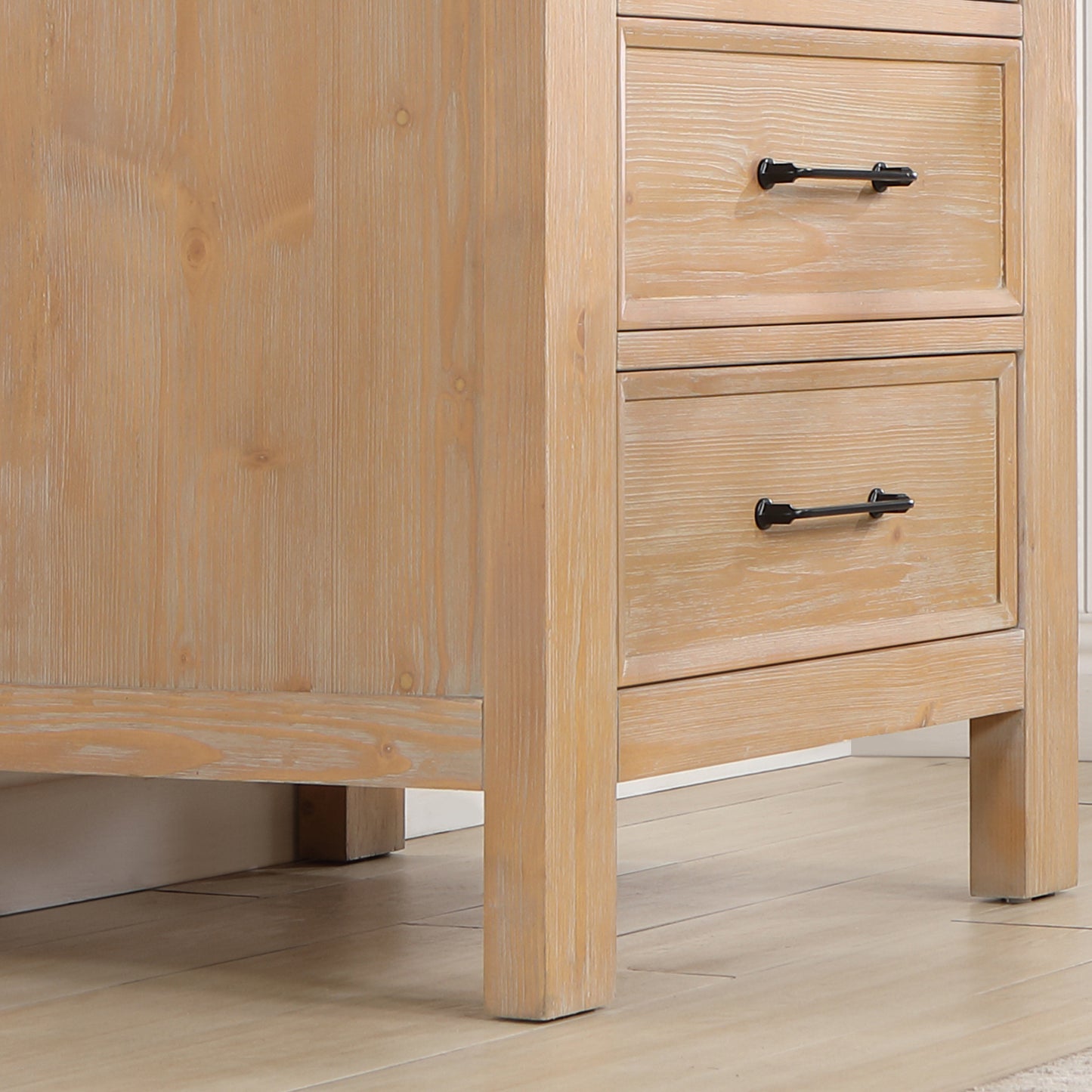 León 24" Free-standing Single Bathroom Vanity in Fir Wood Brown