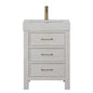 León 24" Free-standing Single Bathroom Vanity in Washed White