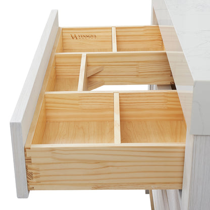 León 24" Free-standing Single Bathroom Vanity in Washed White