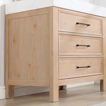 León 36" Free-standing Single Bathroom Vanity in Fir Wood Brown