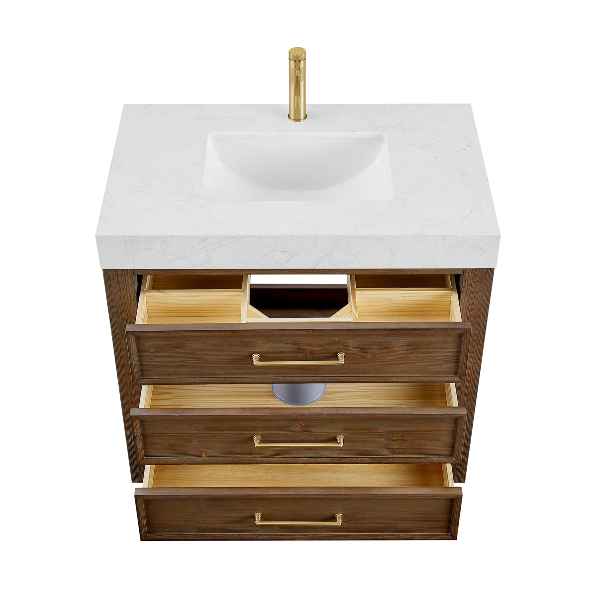 León 36" Free-standing Single Bathroom Vanity in Spruce Aged Brown