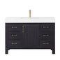 León 48" Free-standing Single Bathroom Vanity in Fir Wood Black