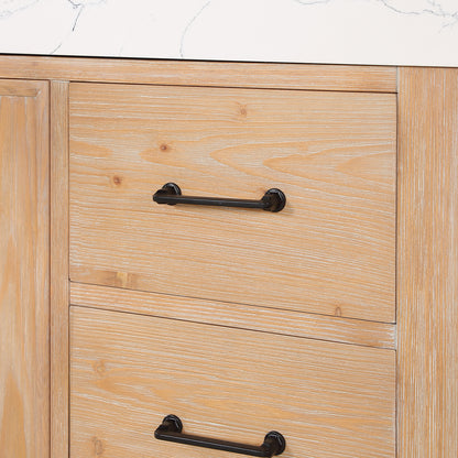León 48" Free-standing Single Bathroom Vanity in Fir Wood Brown