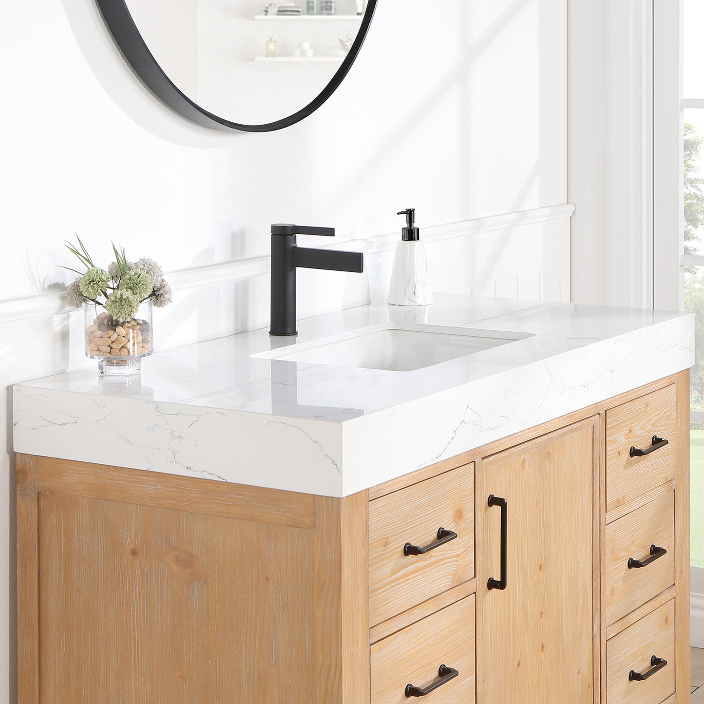 León 48" Free-standing Single Bathroom Vanity in Fir Wood Brown