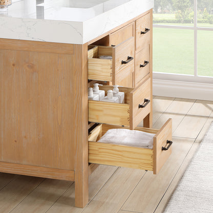 León 48" Free-standing Single Bathroom Vanity in Fir Wood Brown