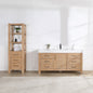 León 60" Free-standing Single Bathroom Vanity in Fir Wood Brown