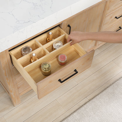 León 60" Free-standing Single Bathroom Vanity in Fir Wood Brown