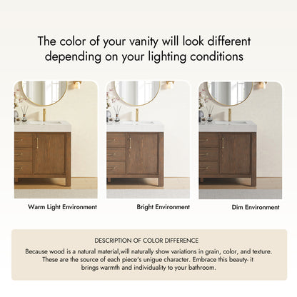 León 60" Free-standing Single Bathroom Vanity in Spruce Aged Brown