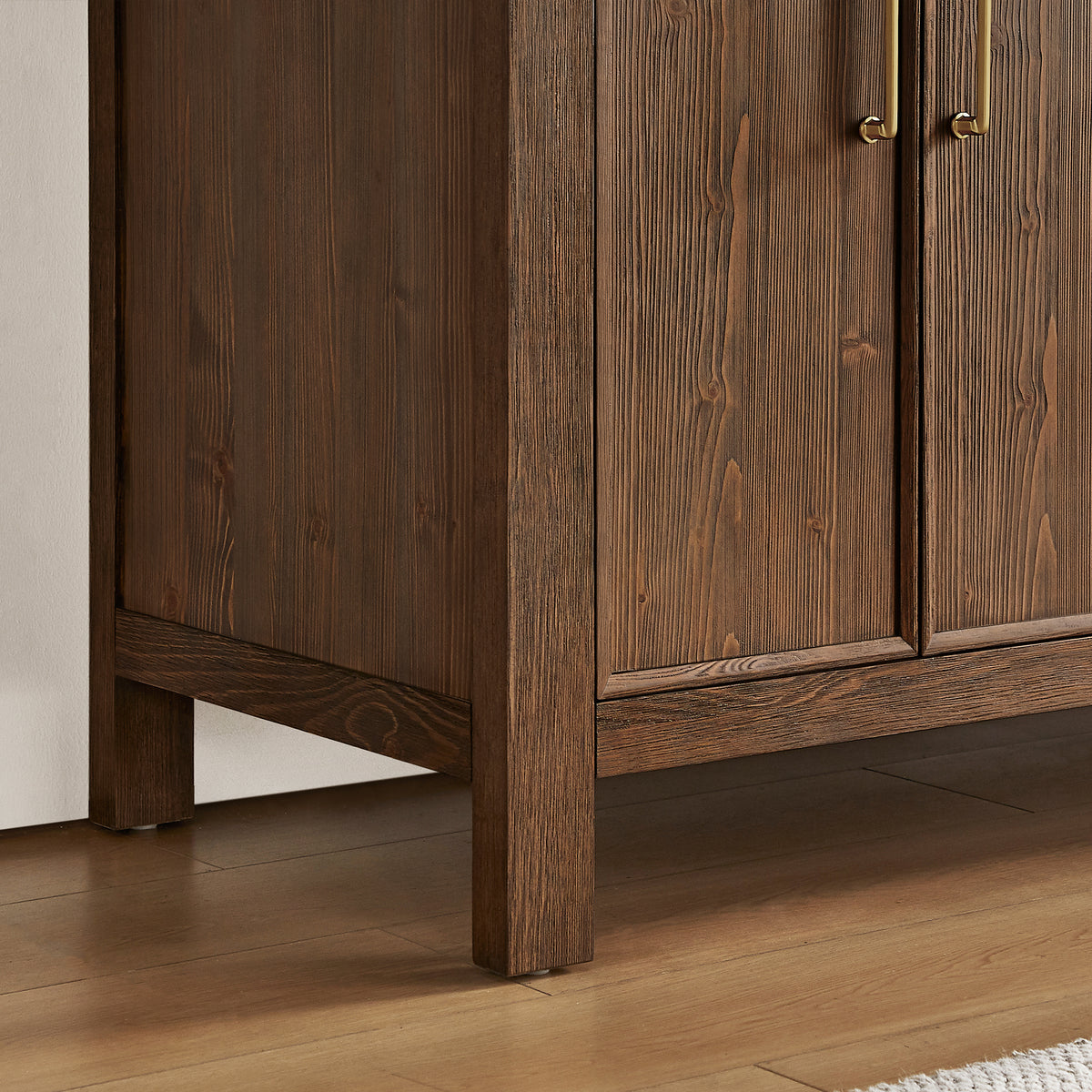 León 60" Free-standing Double Bathroom Vanity in Spruce Aged Brown