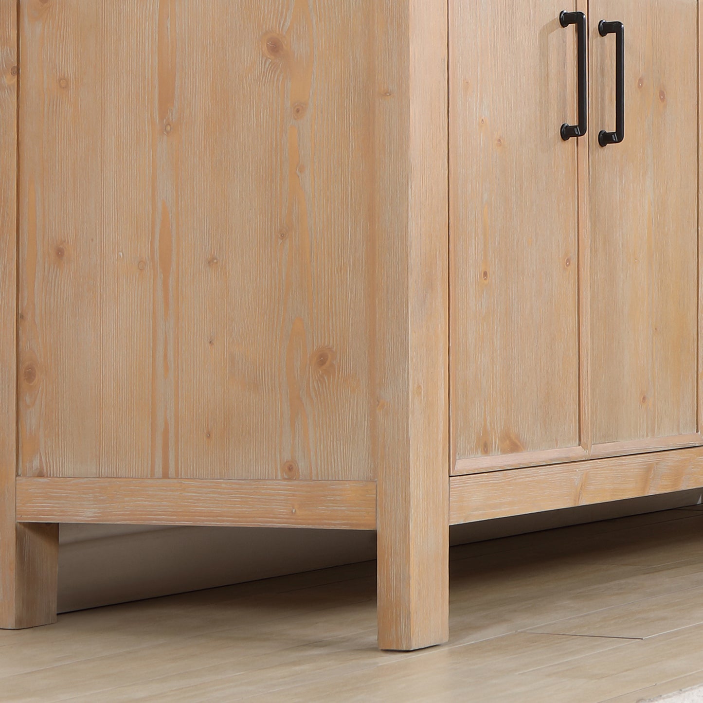 León 72" Freestanding Double Bathroom Vanity in Fir Wood Brown