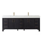 León 84" Free-standing Double Bathroom Vanity in Fir Wood Black