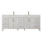 León 84" Free-standing Double Bathroom Vanity in Washed White