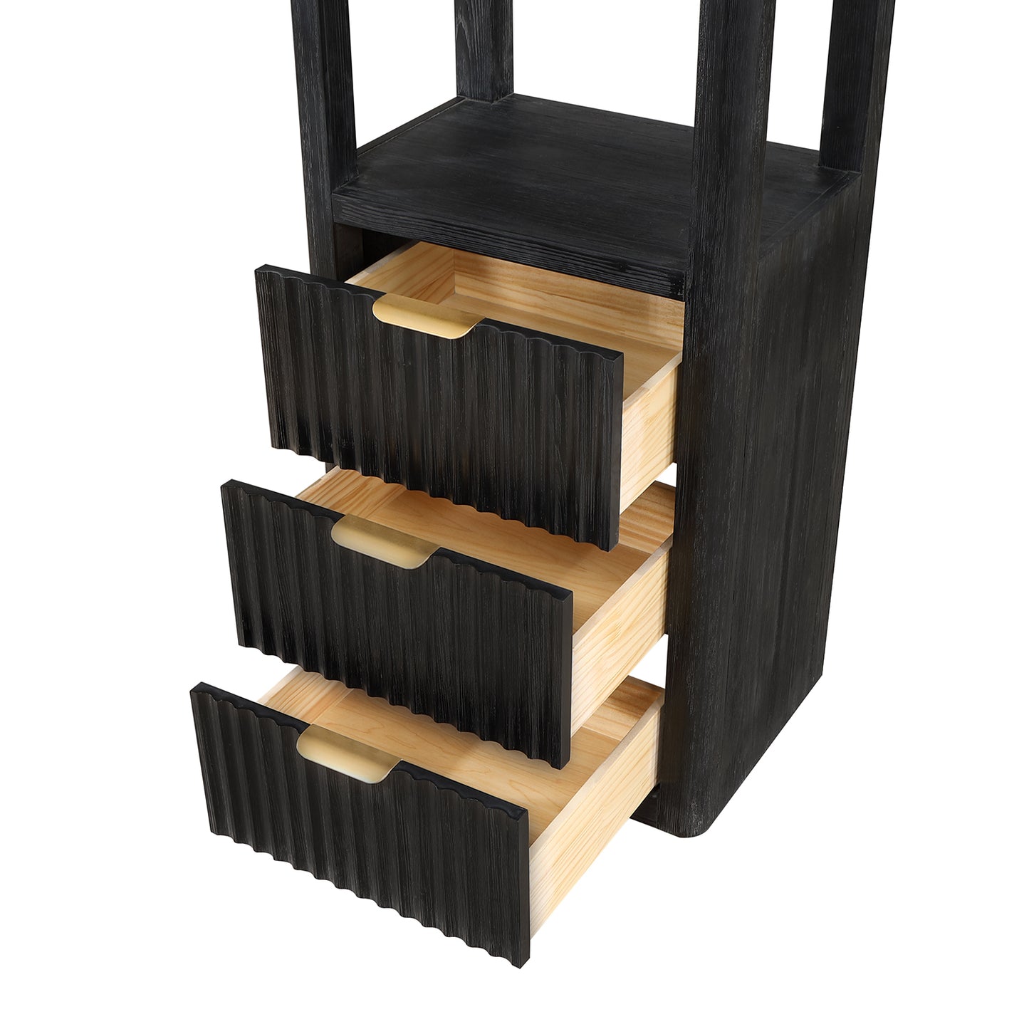 Cádiz 22in. Black Linen Storage Cabinet for Bathroom and more