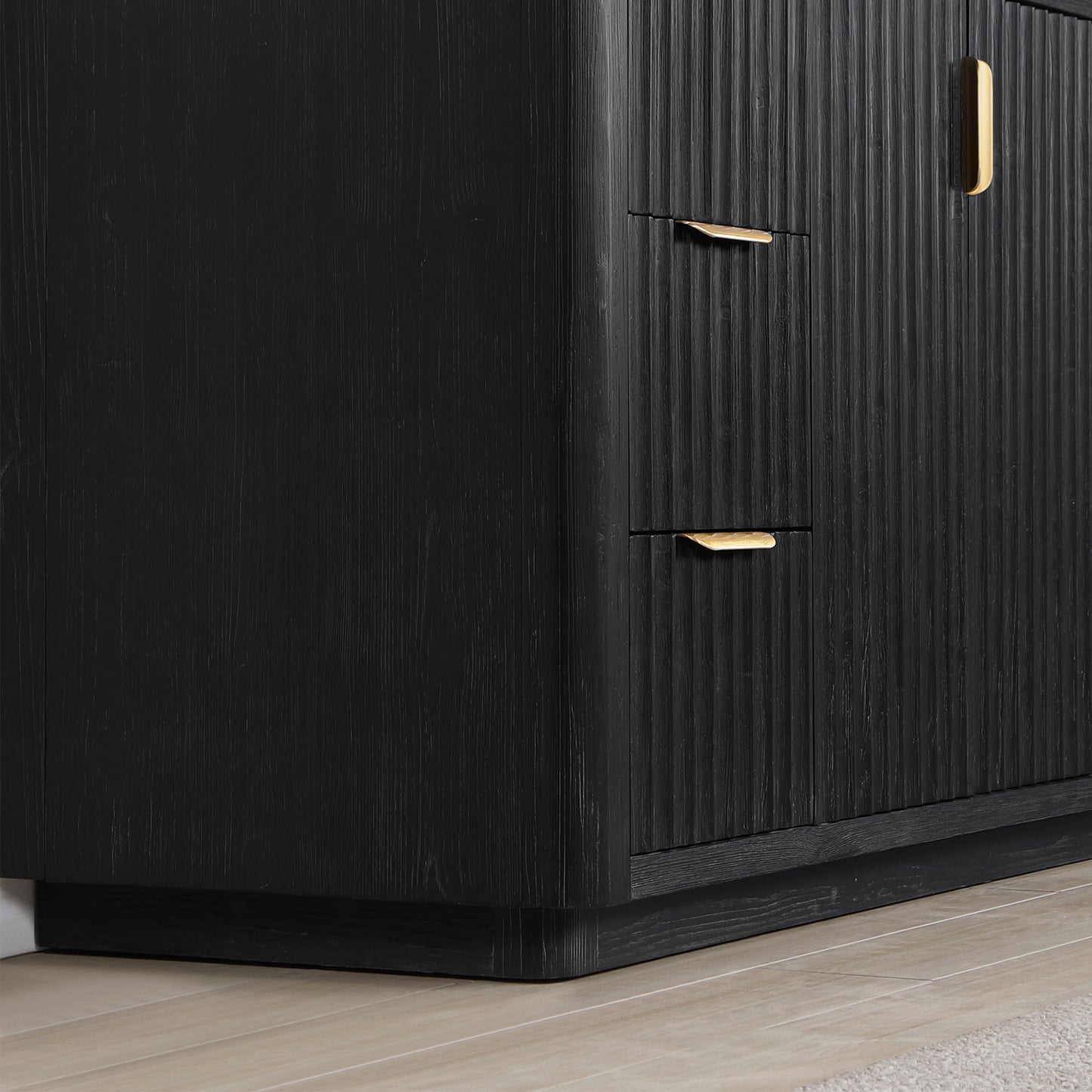 Cádiz 60" Free-standing Single Bathroom Vanity in Fir Wood Black