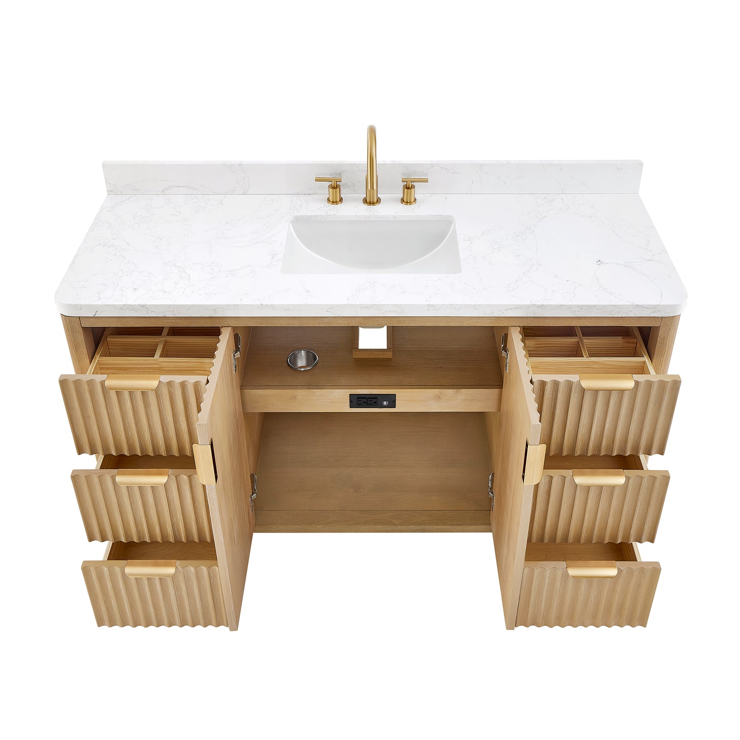Cádiz 60" Free-standing Single Bathroom Vanity in Washed Ash Grey