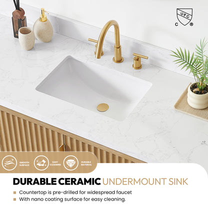 Cádiz 60" Free-standing Single Bathroom Vanity in Washed Ash Grey and Mirror