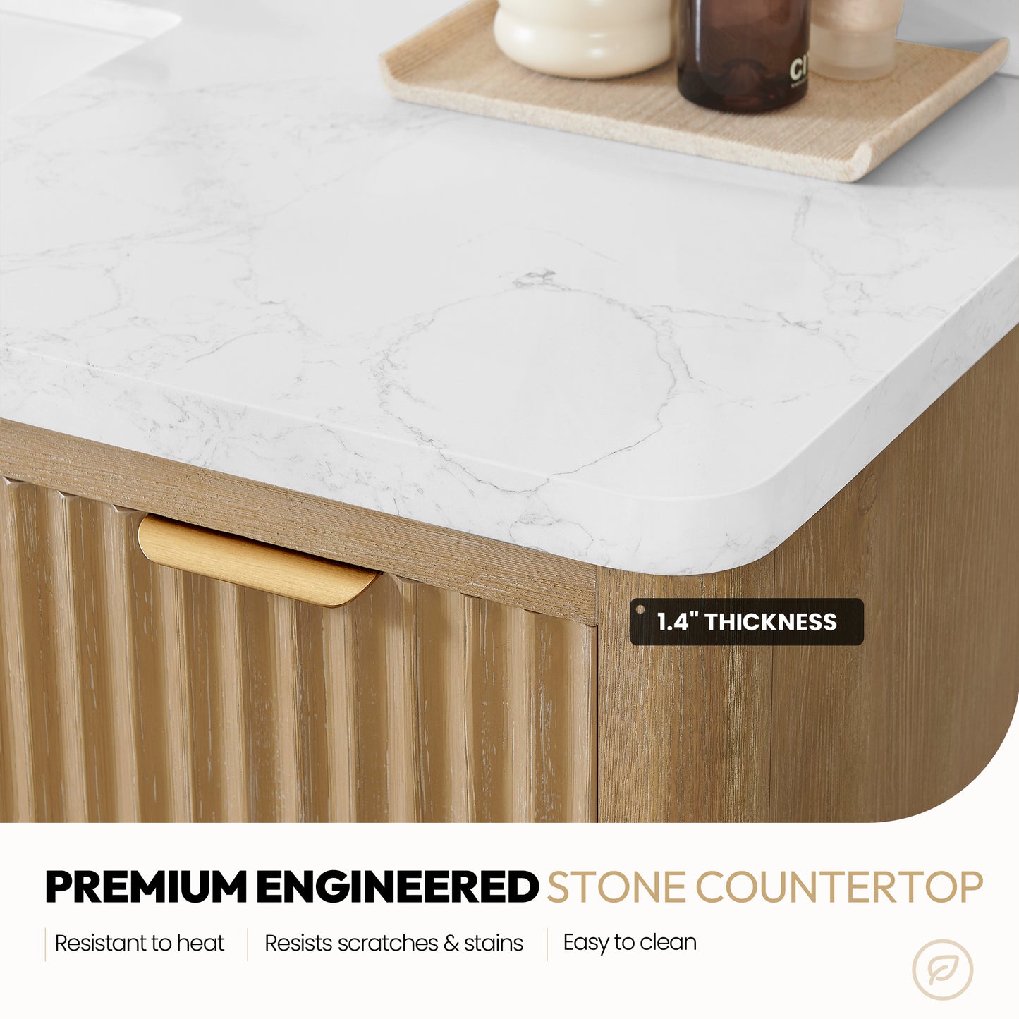Cádiz 60" Free-standing Single Bathroom Vanity in Washed Ash Grey and Mirror