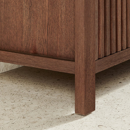 Shenzhen 22" Aged Dark Brown Oak Storage Cabinet