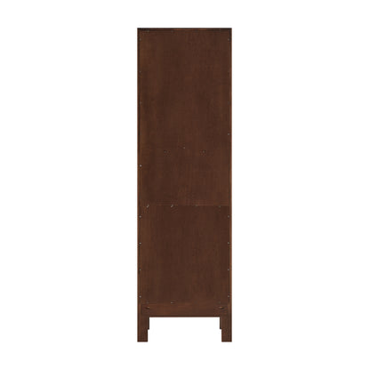 Shenzhen 22" Aged Dark Brown Oak Storage Cabinet