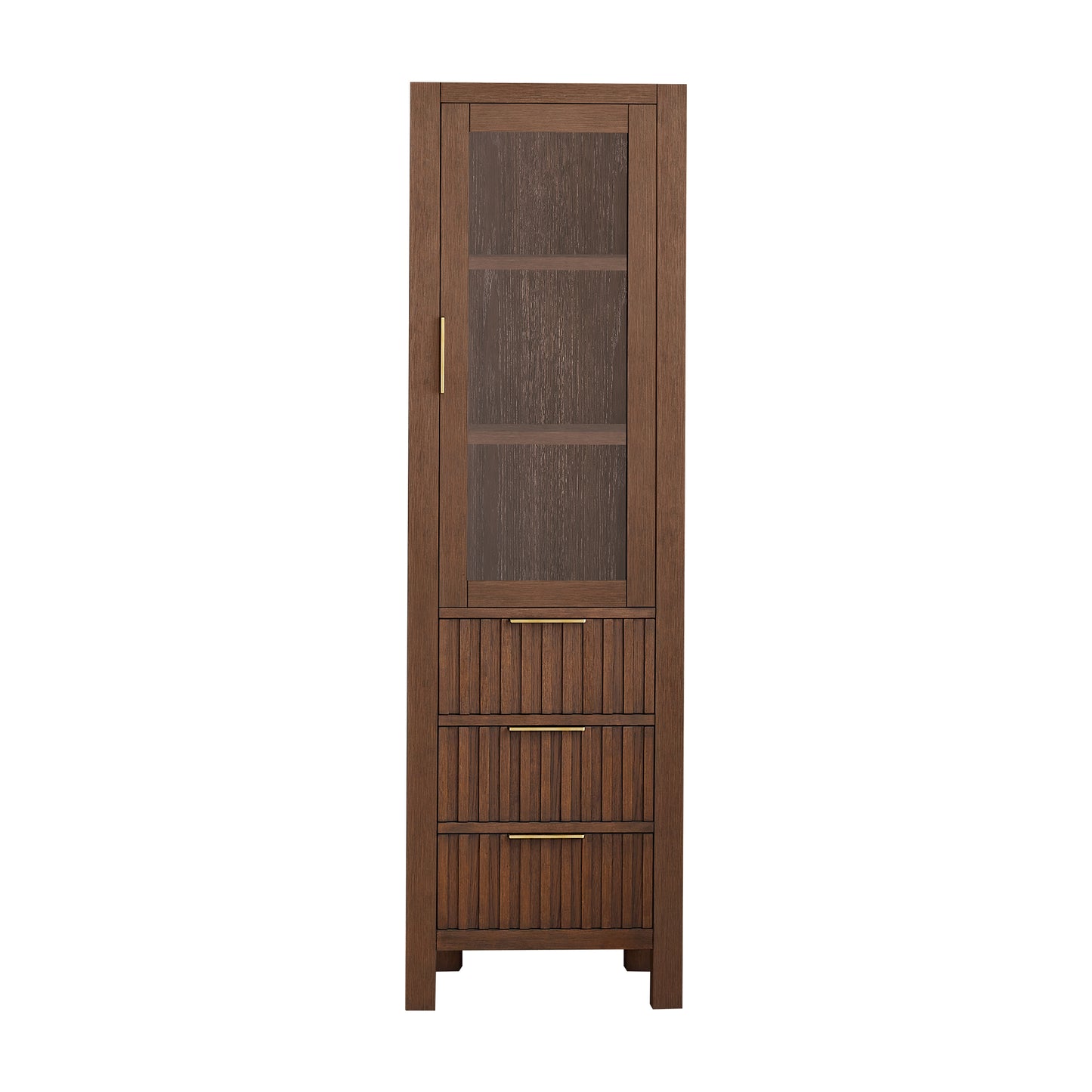 Shenzhen 22" Aged Dark Brown Oak Storage Cabinet