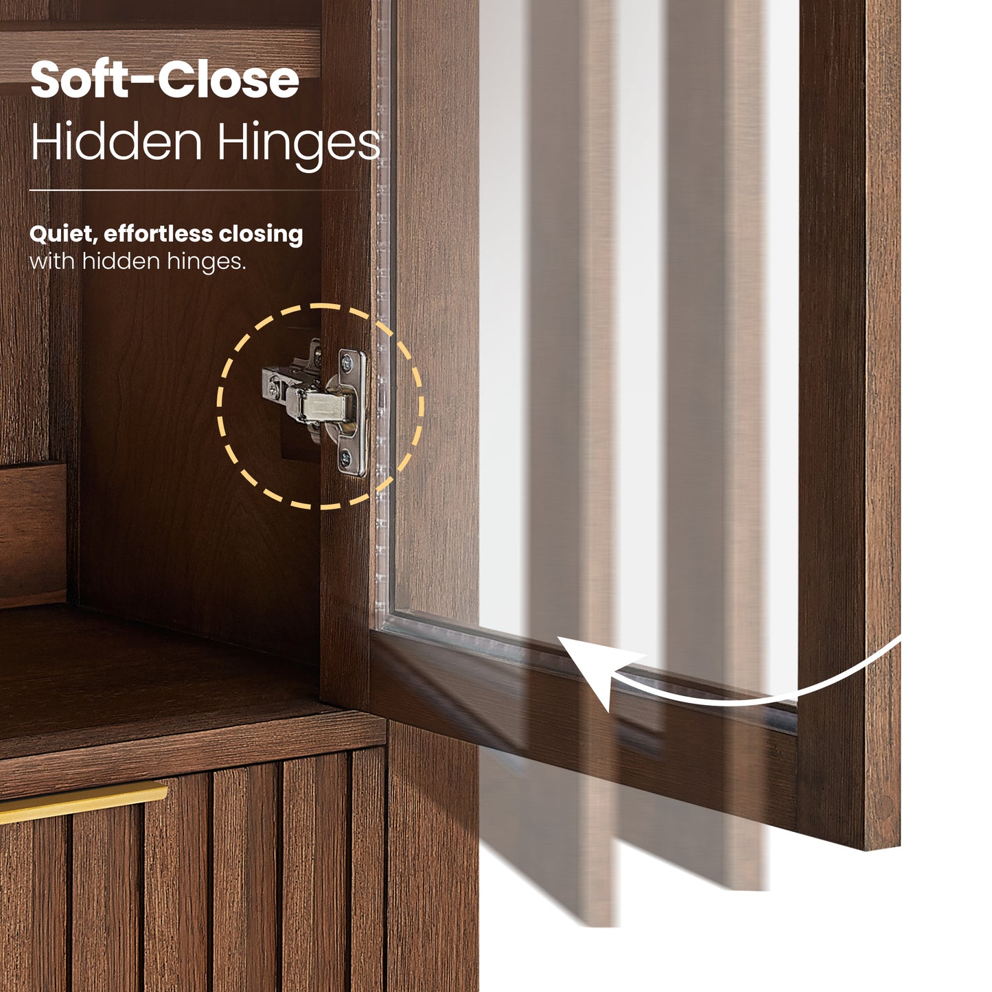 Shenzhen 22" Aged Dark Brown Oak Storage Cabinet
